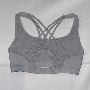 Victoria’s Secret Sport, Crisscross Back Sports Bra, Size S, Silver/Grey